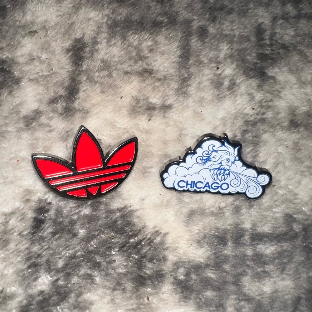 Adidas Red and White pin Set
